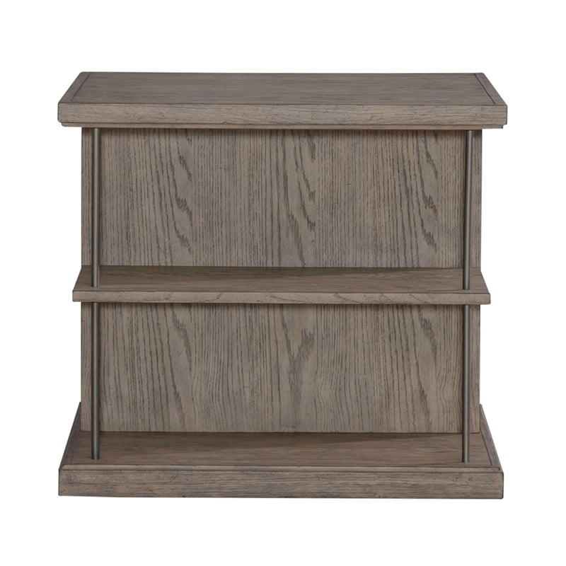 Liberty Furniture City Scape Wood End Table in Burnished Beige