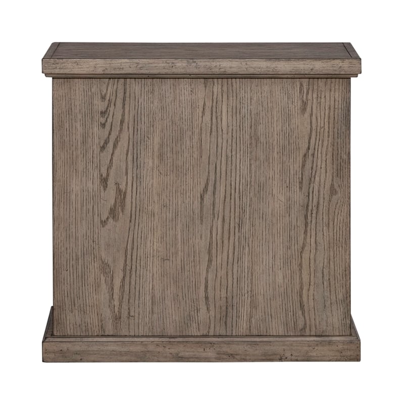 Liberty Furniture City Scape Wood Chair Side Table in Burnished Beige