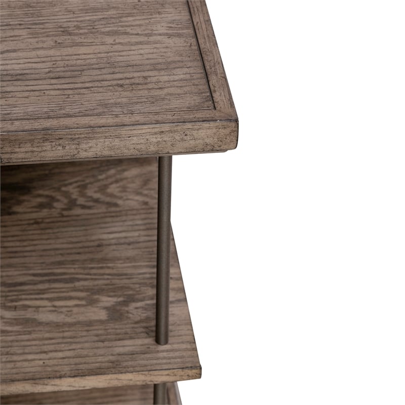 Liberty Furniture City Scape Wood Chair Side Table in Burnished Beige