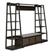 Liberty Furniture Mill Creek Transitional Wood Wall Unit in Peppercorn Espresso