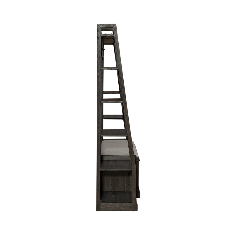 Liberty Furniture Mill Creek Transitional Wood Wall Unit in Peppercorn Espresso