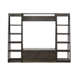 Liberty Furniture Mill Creek Transitional Wood Wall Unit in Peppercorn Espresso
