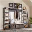 Liberty Furniture Mill Creek Transitional Wood Wall Unit in Peppercorn Espresso