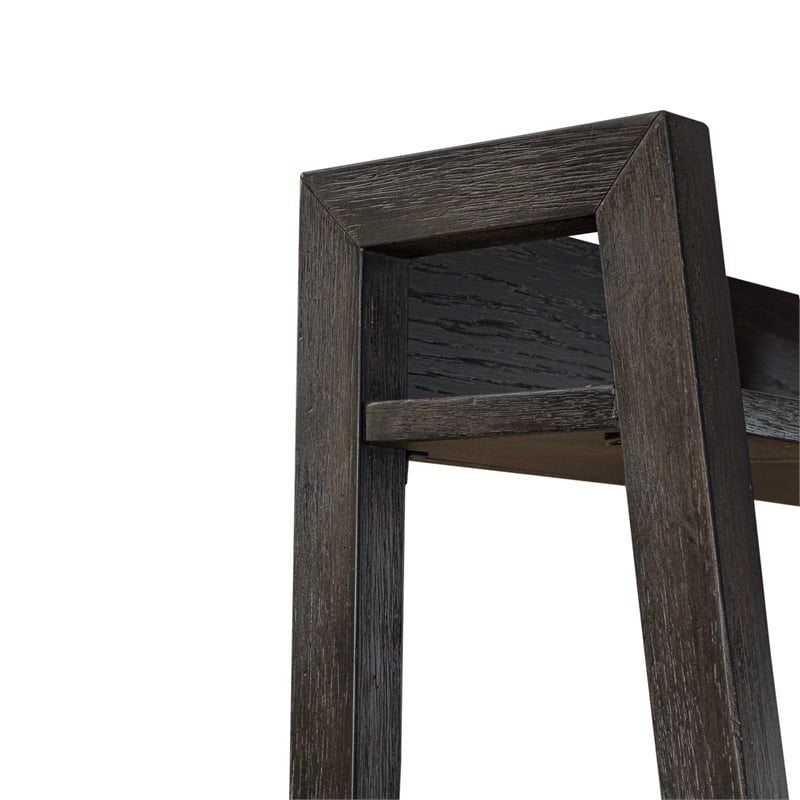 Liberty Furniture Mill Creek 6-Shelf Wood Wall Pier in Peppercorn Espresso