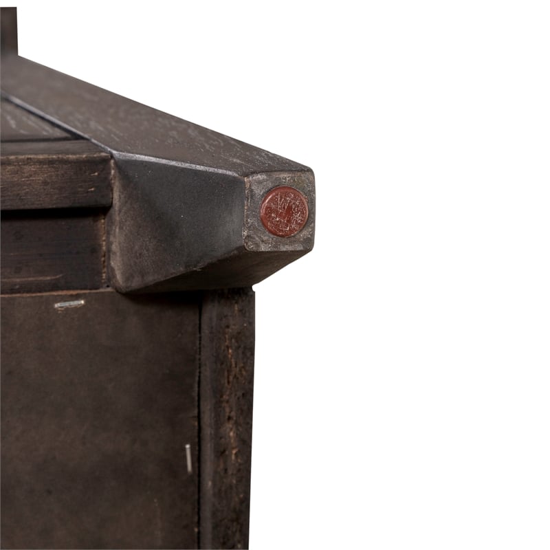 Liberty Furniture Mill Creek Wood Chair Side Table in Peppercorn Espresso