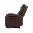 Liberty Furniture Blair Transitional Leather Power Reclining Sofa in Brown