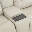 Liberty Furniture Carrington Transitional Leather Loveseat in Off White