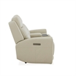 Liberty Furniture Carrington Transitional Leather Loveseat in Off White