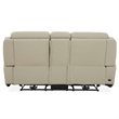 Liberty Furniture Carrington Transitional Leather Loveseat in Off White