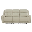 Carrington Baja Stone Power Reclining Sofa - Off White