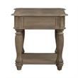 End Table With Drawer in Weathered Bisque