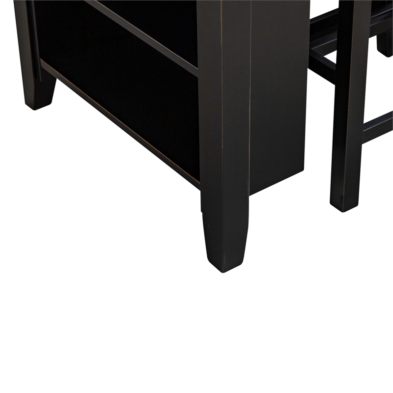 Brook Creek 3 Piece Counter Set - Black