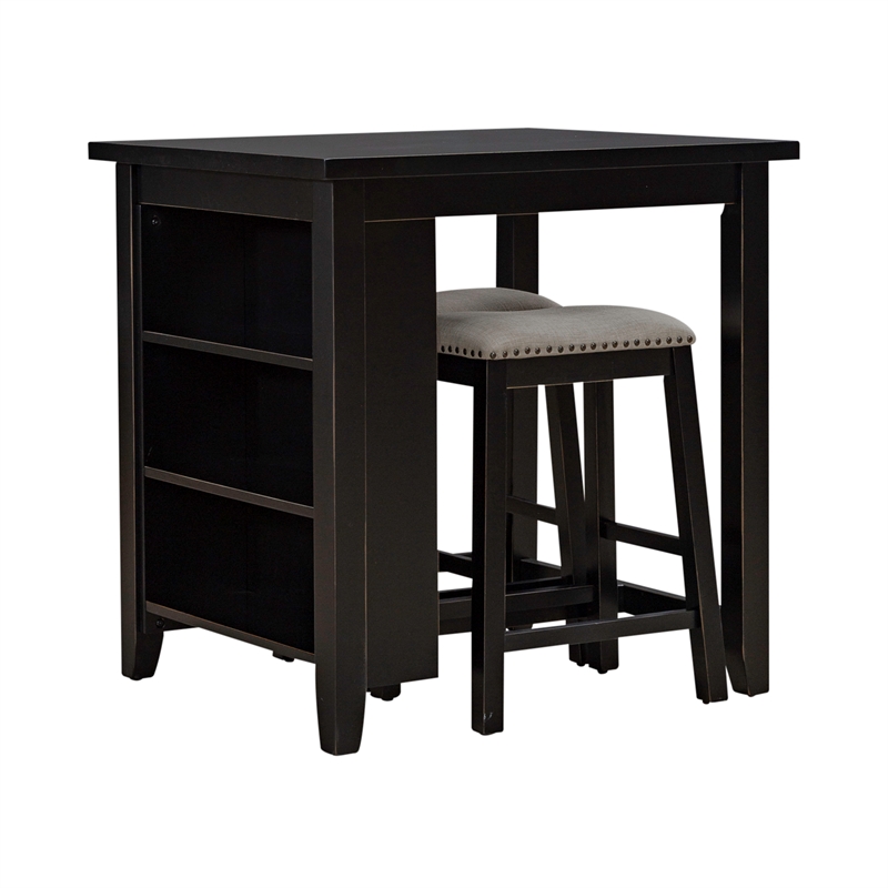 Brook Creek 3 Piece Counter Set - Black