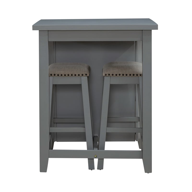 Brook Creek 3 Piece Counter Set in Gray