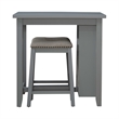 Brook Creek 3 Piece Counter Set in Gray
