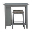 Brook Creek 3 Piece Counter Set in Gray