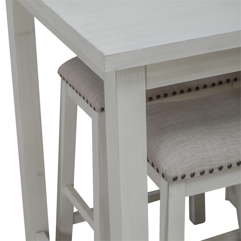 Brook Creek 3 Piece Counter Set - White