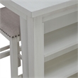 Brook Creek 3 Piece Counter Set - White