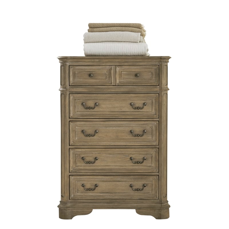 Magnolia Manor 5 Drawer Chest in Weathered Bisque