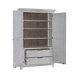 River Place Armoire in Riverstone White