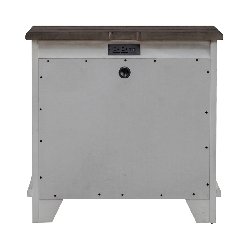 River Place 3 Drawer Nightstand with Charging Station