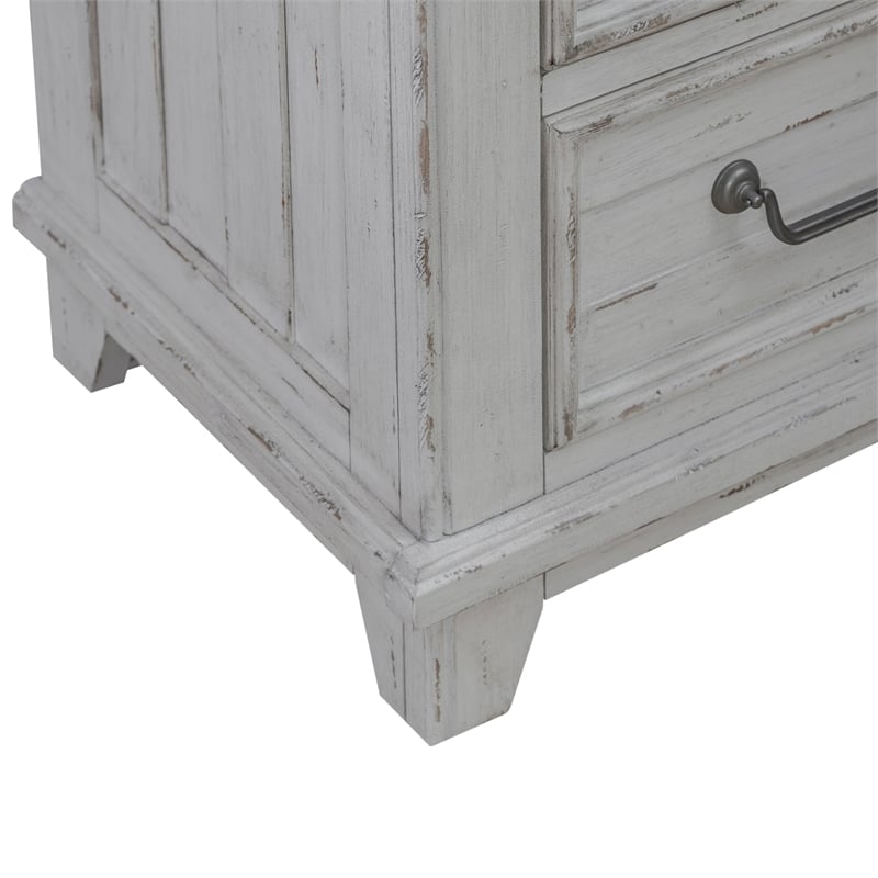 River Place 2 Door 9 Drawer Dresser - Riverstone White