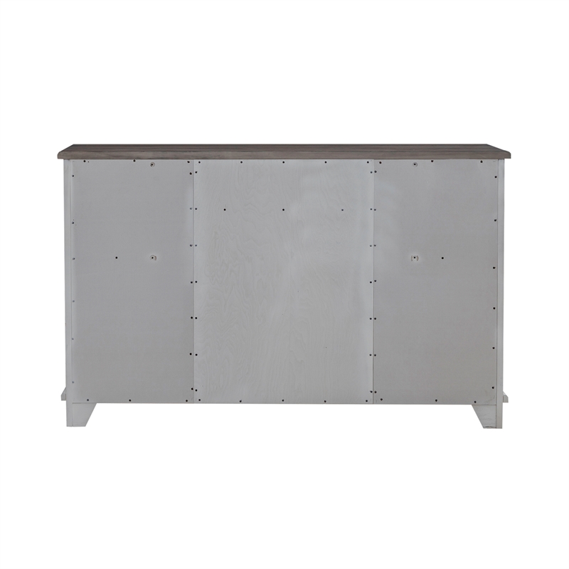 River Place 2 Door 9 Drawer Dresser - Riverstone White
