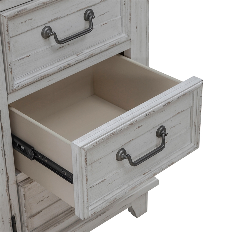 River Place 2 Door 9 Drawer Dresser - Riverstone White