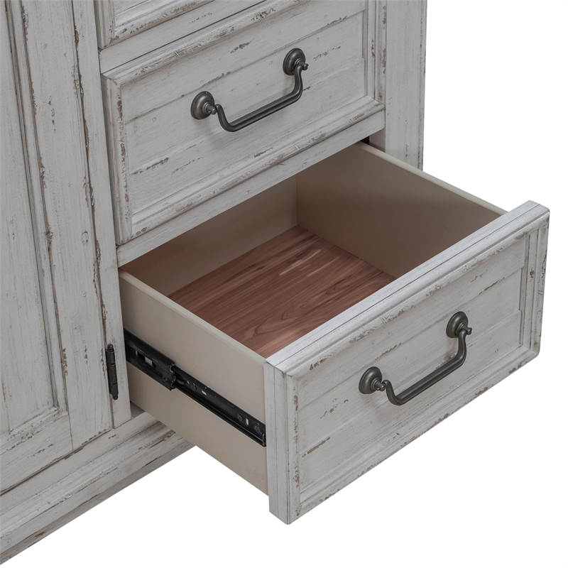 River Place 2 Door 9 Drawer Dresser - Riverstone White