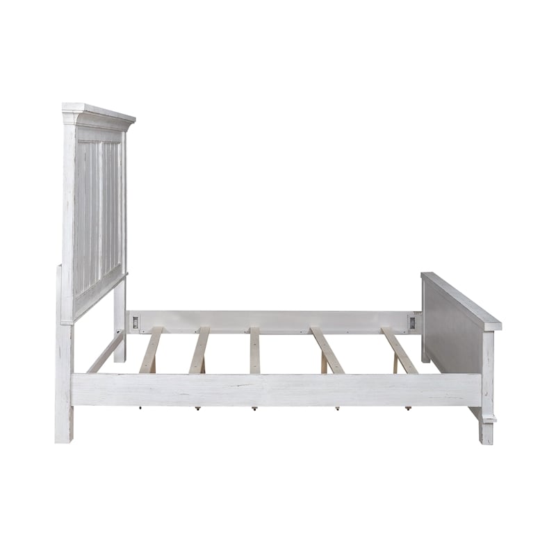 River Place King Panel Bed- Riverstone White
