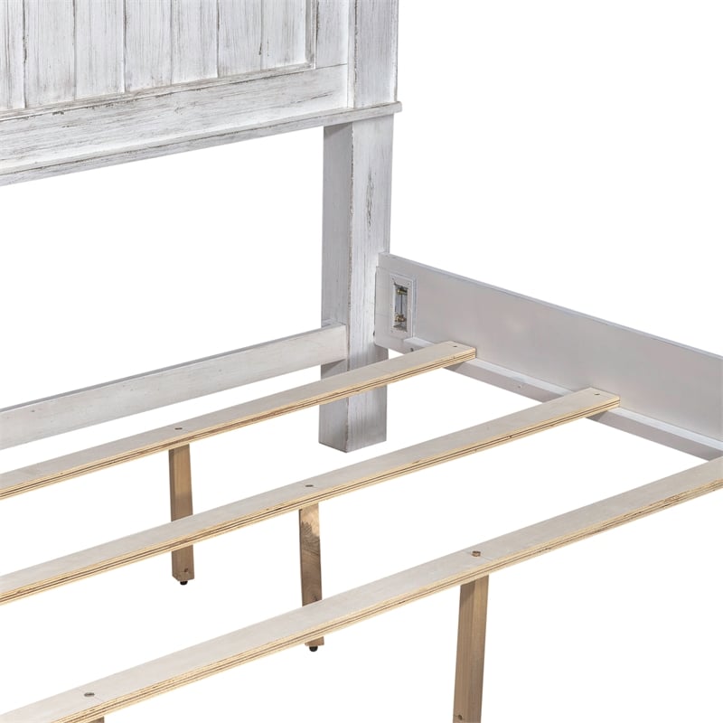 River Place King Panel Bed- Riverstone White