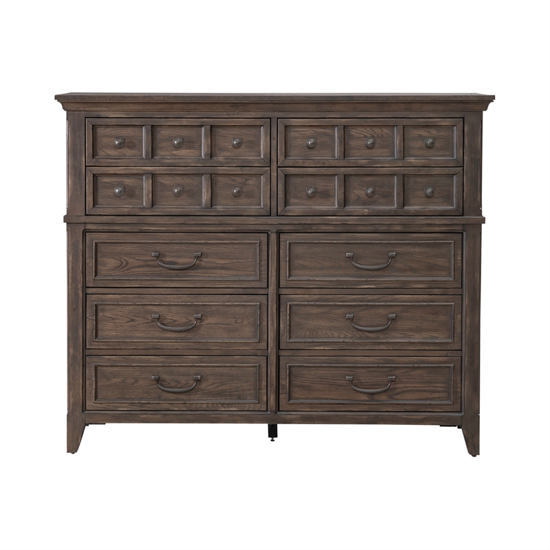 Paradise Valley 10 Drawer Chesser - Saddle Brown