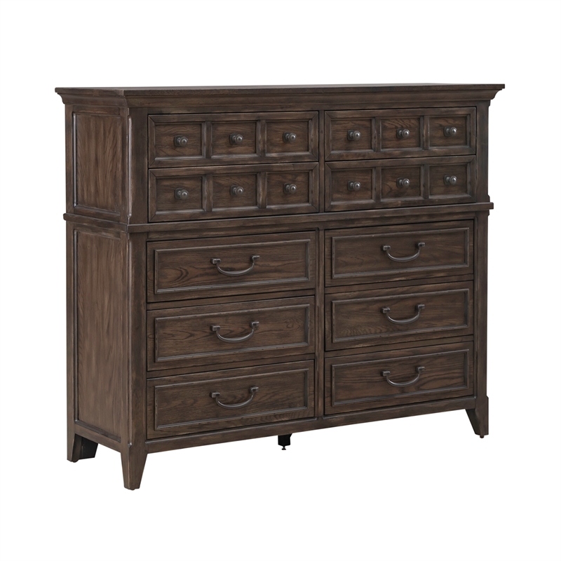 Paradise Valley 10 Drawer Chesser - Saddle Brown