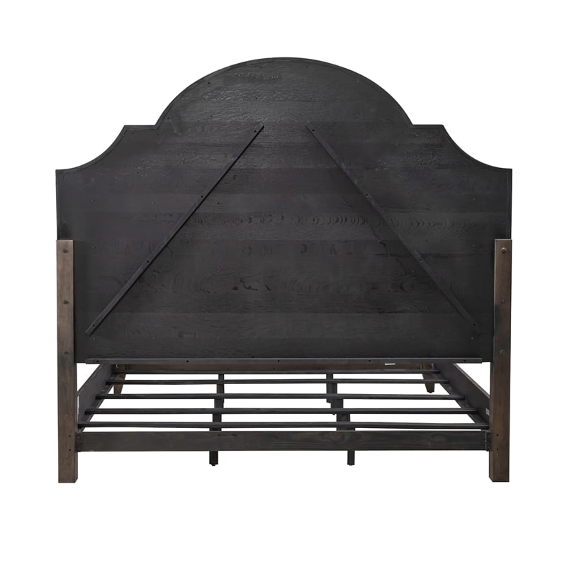 Paradise Valley King Uph Bed- Saddle Brown