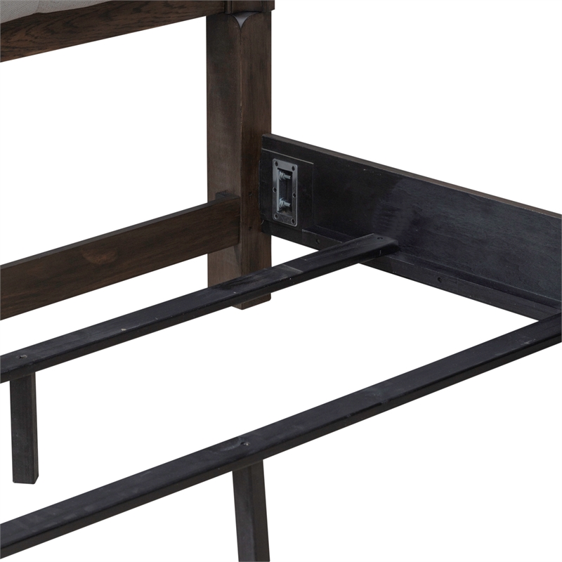 Paradise Valley Queen Uph Bed- Saddle Brown