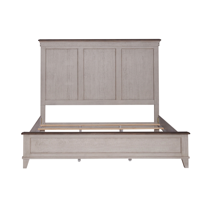 Ivy Hollow King Panel Bed in Weathered Linen
