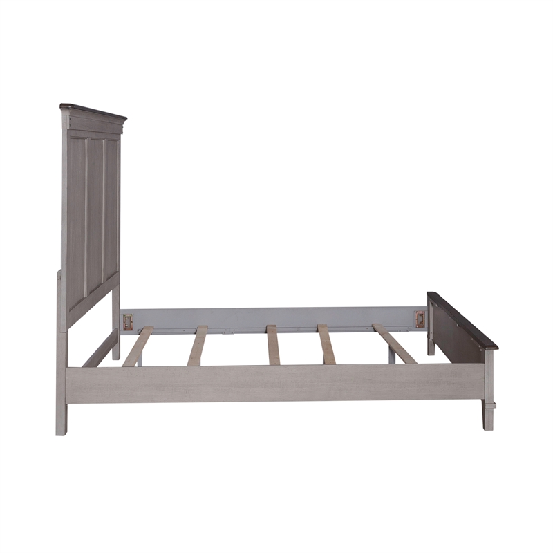 Ivy Hollow King Panel Bed in Weathered Linen
