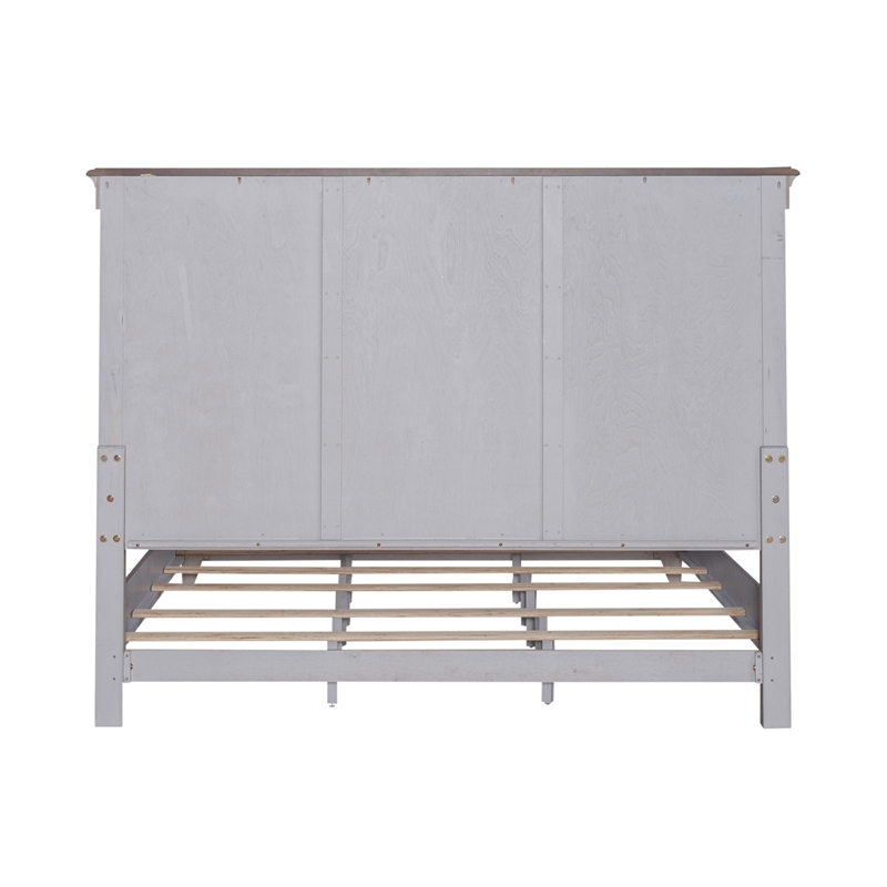 Ivy Hollow King Panel Bed in Weathered Linen