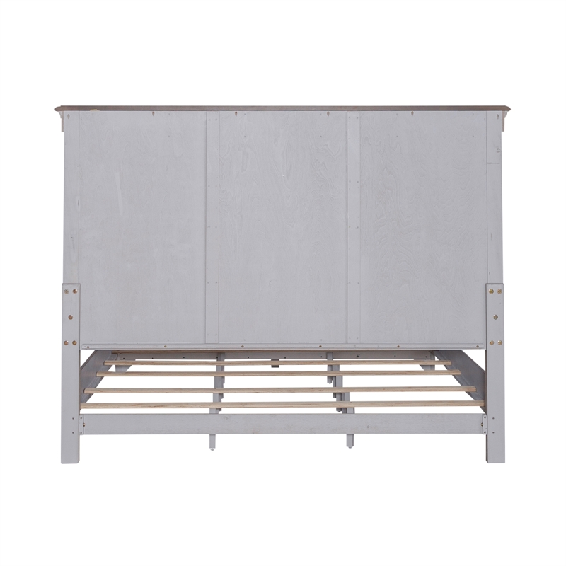 Ivy Hollow King Storage Bed in Weathered Linen