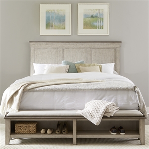 ivy hollow king storage bed in weathered linen