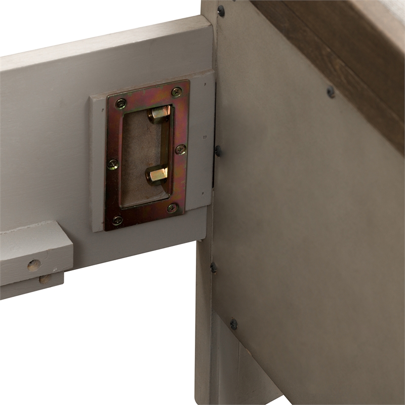 Ivy Hollow Queen Mantle Storage Bed in Weathered Linen