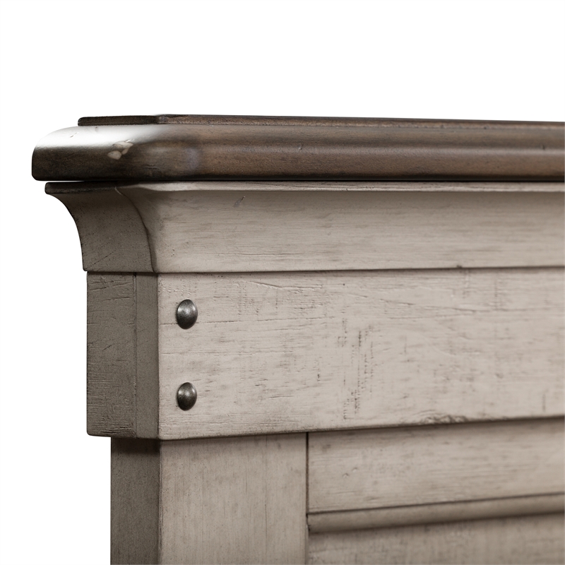 Ivy Hollow Queen Panel Bed in Weathered Linen