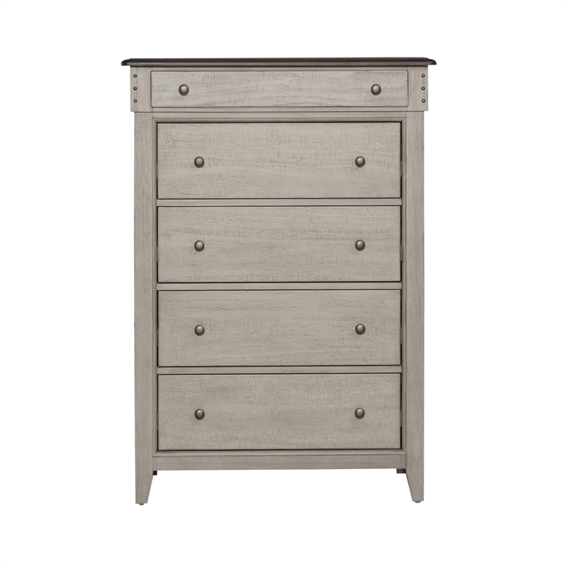 Ivy Hollow 5 Drawer Chest in Weathered Linen