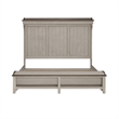 Ivy Hollow King Mantle Storage Bed in Weathered Linen