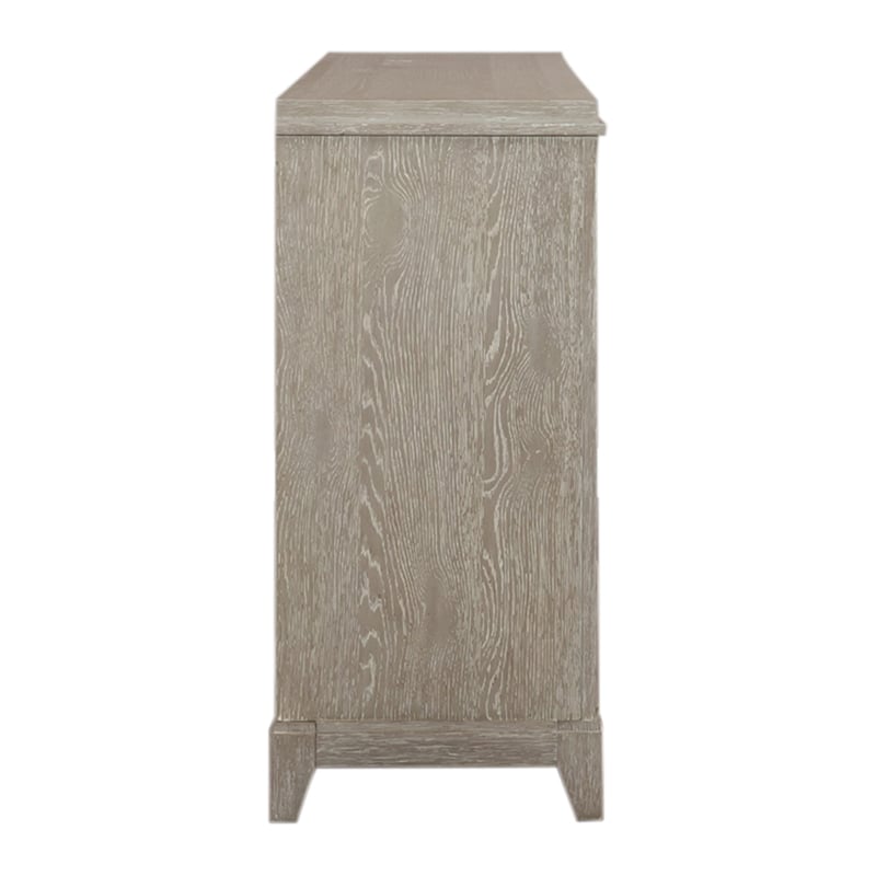 Belmar 8 Drawer Dresser - Washed Taupe & Silver Champagne