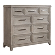 Belmar 9 Drawer Bureau Dresser - Washed Taupe