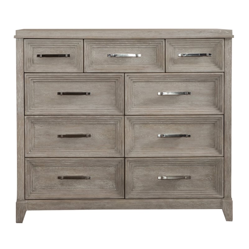 Belmar 9 Drawer Bureau Dresser - Washed Taupe