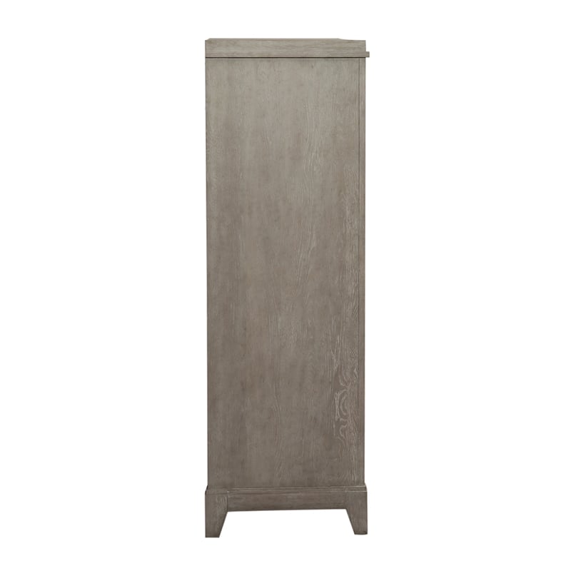 Belmar 5 Drawer Chest - Washed Taupe & Silver Champagne
