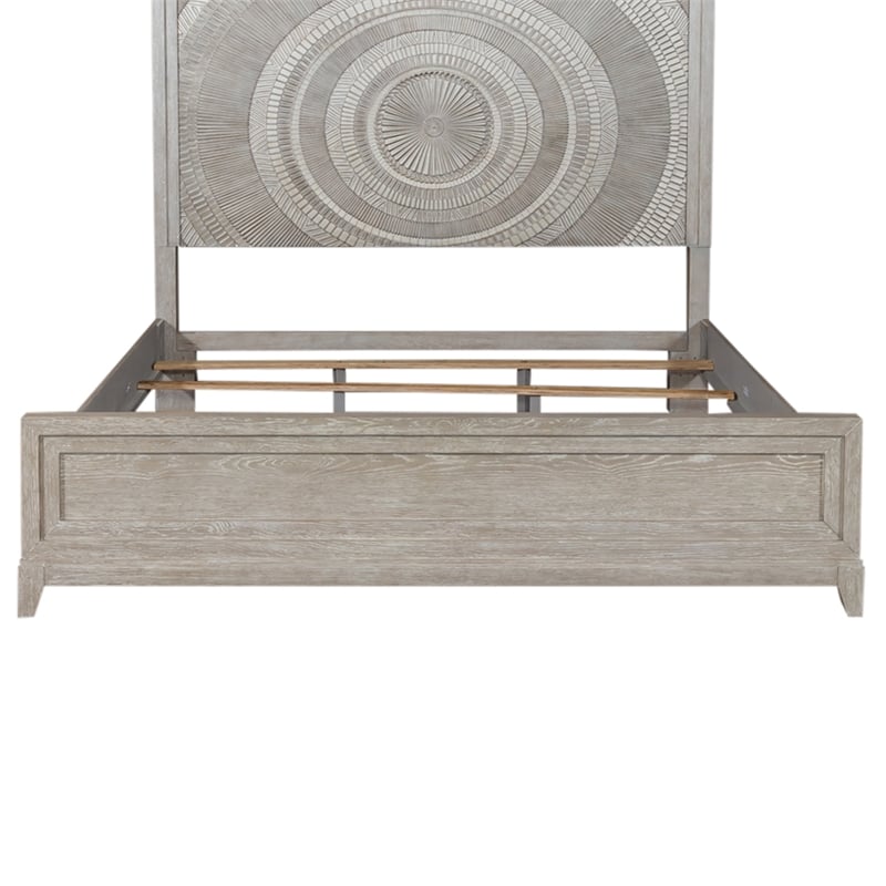 Belmar King California Panel Bed in Washed Taupe