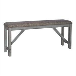 Liberty Furniture Newport Counter Height Dining Bench in Gray